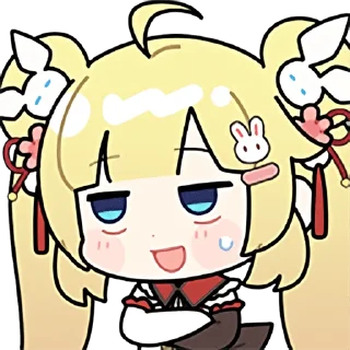 😅 emoji C酱兔兔纪念包 Telegram sticker 13 of 31