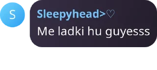 Sticker from User text