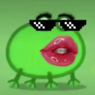 Sticker from frog