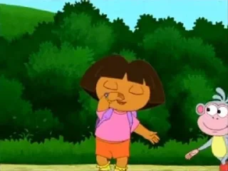😔 emoji dora Telegram sticker 3 of 15