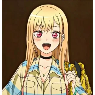 🙂 emoji Marin | @Anime_Gifs_Stickers Telegram sticker 5 of 29