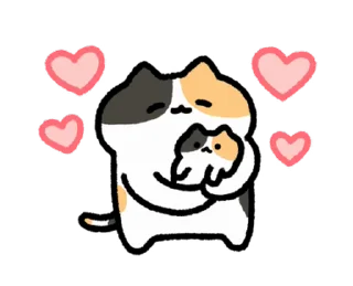 ⭐ emoji 動く！ゆるい三毛猫 @moe_sticker_bot Telegram sticker 2 of 24