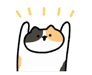 ⭐ emoji 動く！ゆるい三毛猫 @moe_sticker_bot Telegram sticker 5 of 24