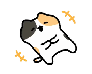 ⭐ emoji 動く！ゆるい三毛猫 @moe_sticker_bot Telegram sticker 8 of 24