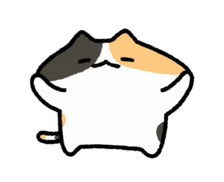 ⭐ emoji 動く！ゆるい三毛猫 @moe_sticker_bot Telegram sticker 6 of 24