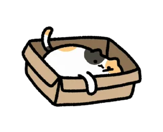 ⭐ emoji 動く！ゆるい三毛猫 @moe_sticker_bot Telegram sticker 15 of 24