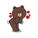 ❤ emoji LINE Characters in Love! Telegram sticker 22 of 40