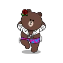 😄 emoji LINE Characters in Love! Telegram sticker 24 of 40
