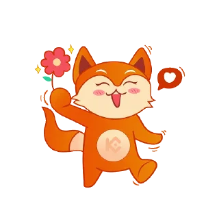 🥰 emoji New KuCoin KuFox Telegram sticker 11 of 12