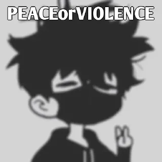 😎 emoji PEACE or VIOLENCE Telegram sticker 10 of 24