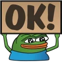 👍 emoji 🐸 Pepe's sign @Emoji_Club @GimmeStickerBot Telegram sticker 8 of 78