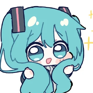 📖 emoji 初音ミク(みらつ)  twitter @miratsu169 Telegram sticker 10 of 85