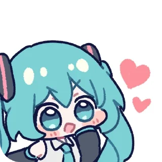 👍 emoji 初音ミク(みらつ)  twitter @miratsu169 Telegram sticker 9 of 85