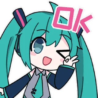 👌 emoji 初音未来16周年 Telegram sticker 10 of 16