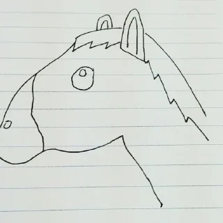 Sticker from mori drawing
