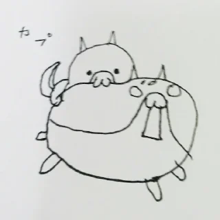 Sticker from mori drawing