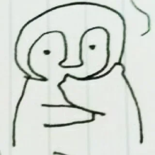 Sticker from mori drawing