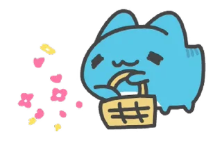 💐 emoji 貓貓蟲-咖波 可愛日常 @moe_sticker_bot Telegram sticker 7 of 24
