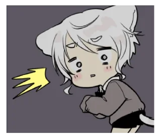 🍭 emoji Cute cat ear boy @bistic Telegram sticker 16 of 40