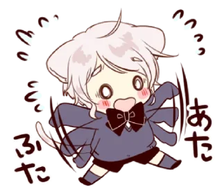 🍭 emoji Cute cat ear boy @bistic Telegram sticker 18 of 40