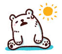 Sticker from 白白日記 · 好熱啊!