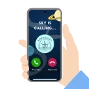 Sticker from Sky is calling...