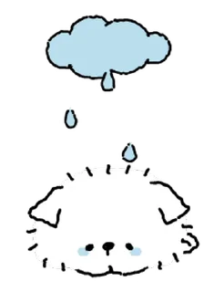 🌧 emoji Fur Ball @AnimeLibrary_Stickers Telegram sticker 6 of 25