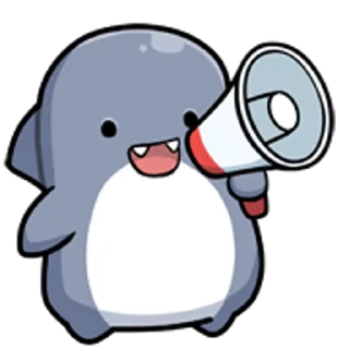 ⭐ emoji 胖鯊魚鯊西米★表情貼~扭來扭去 @moe_sticker_bot Telegram sticker 7 of 40