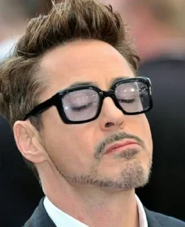 😊 emoji Robert Downey Jr @actor_sticker Telegram sticker 21 of 93