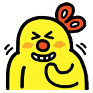 😆 emoji 블루 & 옐로 Telegram sticker 20 of 40
