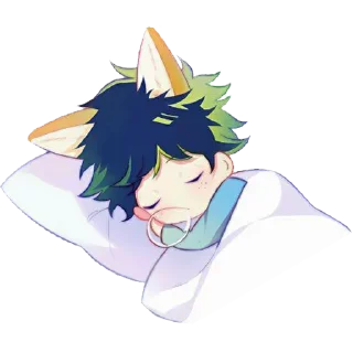 😴 emoji DEKU @ANIMESTICKERCHANNEL Telegram sticker 16 of 80