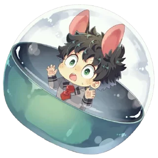 😱 emoji DEKU @ANIMESTICKERCHANNEL Telegram sticker 13 of 80