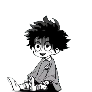 😨 emoji DEKU @ANIMESTICKERCHANNEL Telegram sticker 12 of 80