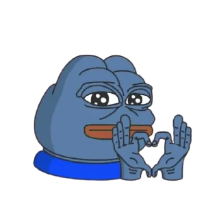 ❤️ emoji BLUE PEPE 🔵 🐸 🔵 @BluePepe Telegram sticker 22 of 22