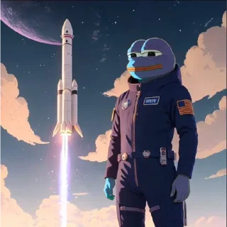 🚀 emoji BLUE PEPE 🔵 🐸 🔵 @BluePepe Telegram sticker 13 of 22