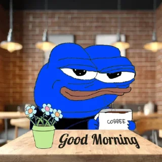 ☕️ emoji BLUE PEPE 🔵 🐸 🔵 @BluePepe Telegram sticker 15 of 22