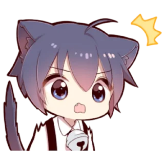 🍓 emoji Little Cat Boy ; @Leefanogavin Telegram sticker 15 of 100
