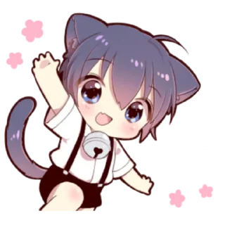 Sticker from Little Cat Boy ; @Leefanogavin