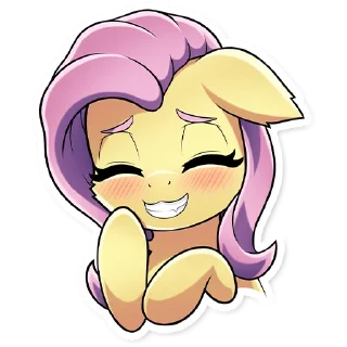 😁 emoji SymbianL Fluttershy Faces Telegram sticker 13 of 18