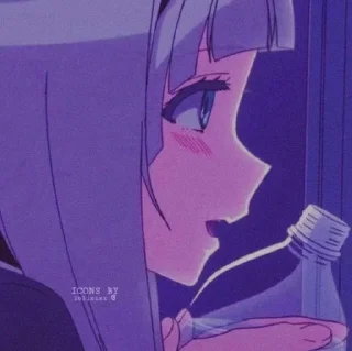 🤤 emoji anime reaction ♡︎ @pinkandpurplethings Telegram sticker 13 of 20