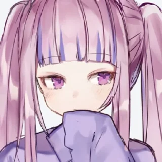 🤭 emoji anime reaction ♡︎ @pinkandpurplethings Telegram sticker 9 of 20