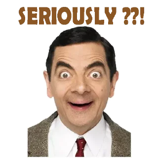 🤨 emoji Mr. Bean Telegram sticker 7 of 21