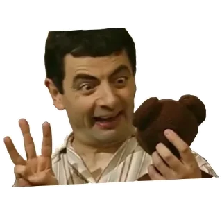 3⃣ emoji Mr. Bean Telegram sticker 20 of 21