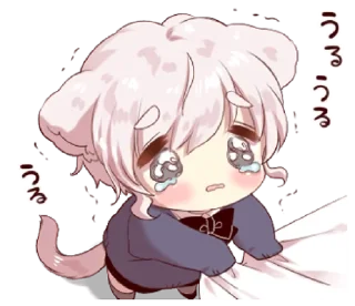 🥺 emoji Cute cat ear boy 2 @bistic Telegram sticker 21 of 40