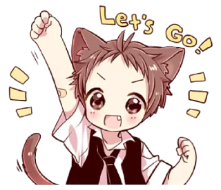 🐈 emoji ⋆ Naughty Cat Ear Boy 2 ࿈ @petiteyeux ♡% Telegram sticker 18 of 40