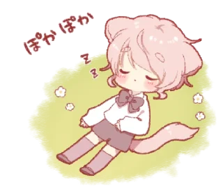 🌷 emoji Cute cat ear boy (spring) — @slyhterin Telegram sticker 21 of 25