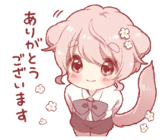 🌷 emoji Cute cat ear boy (spring) — @slyhterin Telegram sticker 17 of 25
