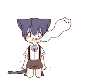 🐰 emoji Cute cat ear boy2 @bistic Telegram sticker 12 of 16