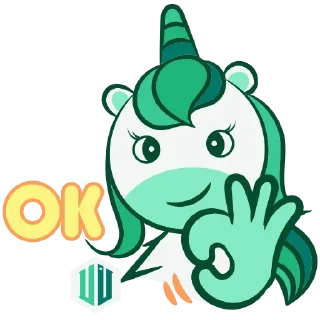 👌 emoji Unicorn Telegram sticker 12 of 20
