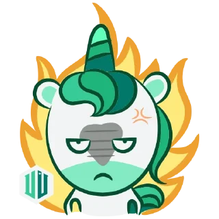 😡 emoji Unicorn Telegram sticker 6 of 20